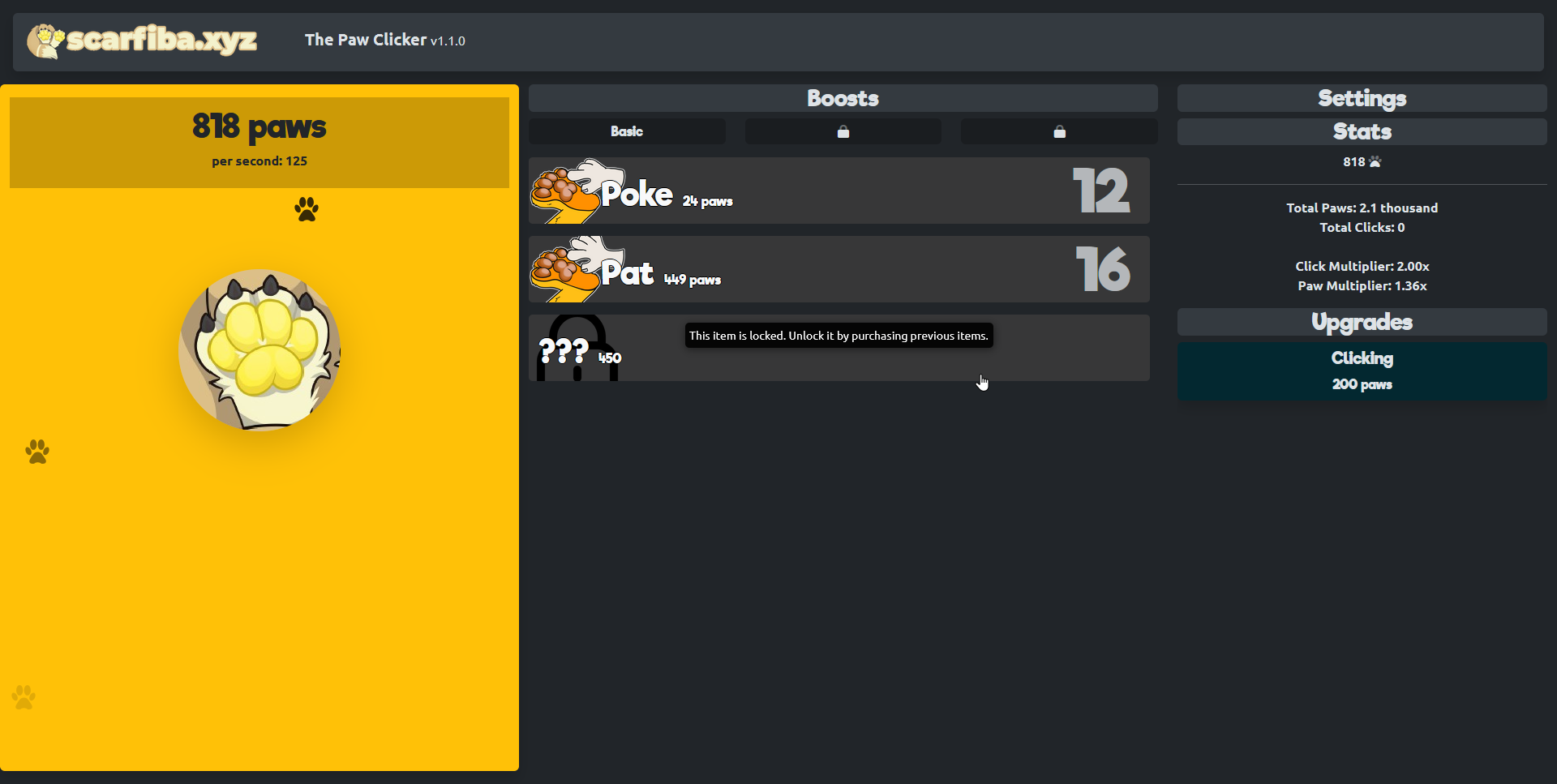 Placeholder image for Paw Clicker